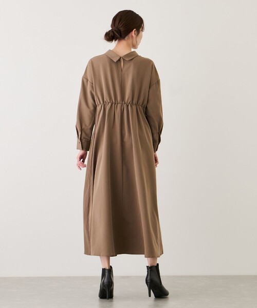 Jayro(ジャイロ)の「2WAYウエストタックシャツワンピース(シャツワンピース・レディース・ホワイト系その他/ダークブラウン/チャコールグレー・M)」の10枚目の写真