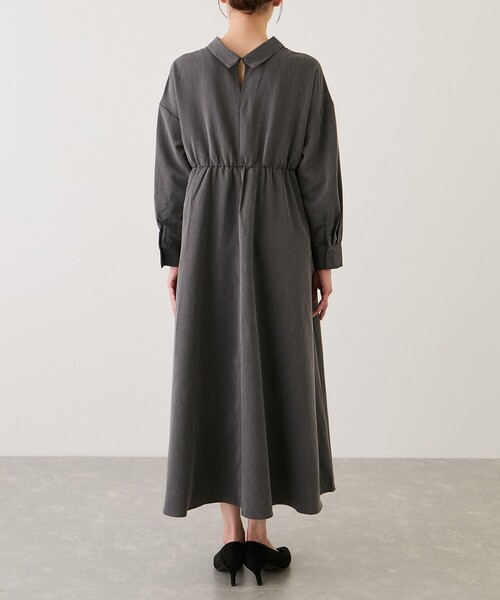 Jayro(ジャイロ)の「2WAYウエストタックシャツワンピース(シャツワンピース・レディース・ホワイト系その他/ダークブラウン/チャコールグレー・M)」の14枚目の写真