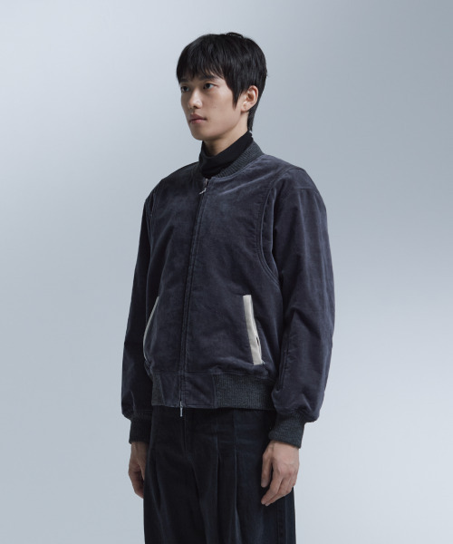 NONBLANK(ノンブランク)の「ベルベットジップアップブルゾン_GREY(ブルゾン・メンズ・グレー・M/L/XL)」の13枚目の写真