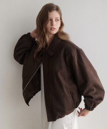 LENAV（ルナブ）の「esy kara スエードパディング (ブラウン)（ダウンジャケット/コート）」