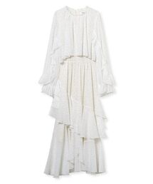 SNIDEL | ブラウスレイヤードフリルワンピース(ワンピース)