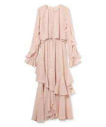 SNIDEL | ブラウスレイヤードフリルワンピース(ワンピース)