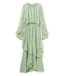 SNIDEL | ブラウスレイヤードフリルワンピース(ワンピース)