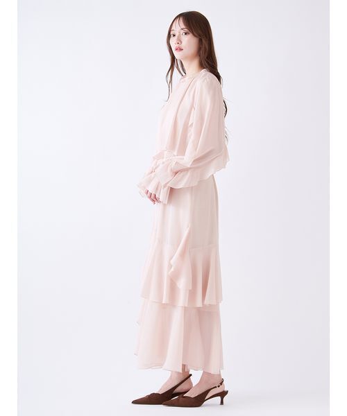 SNIDEL（スナイデル）の「ブラウスレイヤードフリルワンピース（ワンピース・レディース・ピンク/ミント/ドット・0/1）」の7枚目の写真