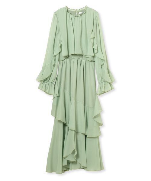 SNIDEL（スナイデル）の「ブラウスレイヤードフリルワンピース（ワンピース・レディース・ピンク/ミント/ドット・0/1）」の18枚目の写真