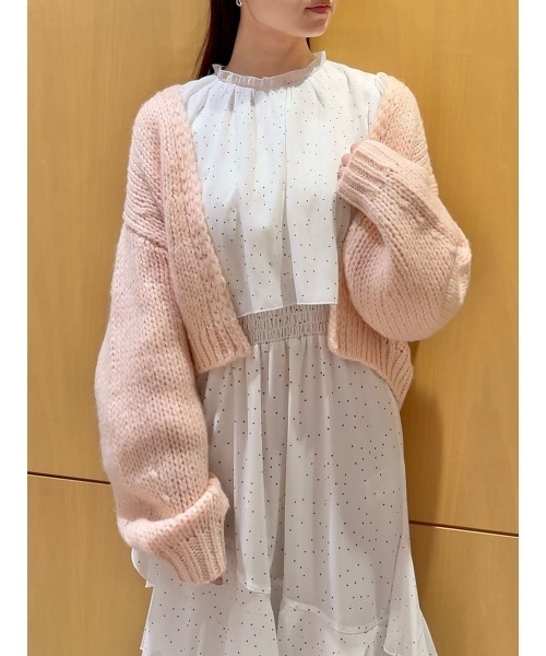 SNIDEL（スナイデル）の「ブラウスレイヤードフリルワンピース（ワンピース・レディース・ピンク/ミント/ドット・0/1）」の15枚目の写真