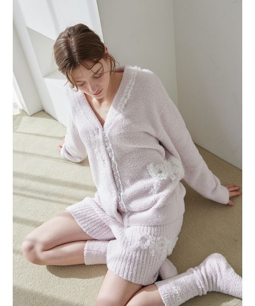 gelato pique（ジェラートピケ）の「ロゴフリルソックス（その他ルームウェア・レディース・オフホワイト/ピンク・F）」の14枚目の写真