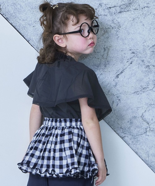 MARKEY'S(マーキーズ)の「ローンビッグカラーノースリーブブラウス(シャツ/ブラウス・キッズ・ホワイト/ブラック・100/150/140/130/120/110/90)」の2枚目の写真