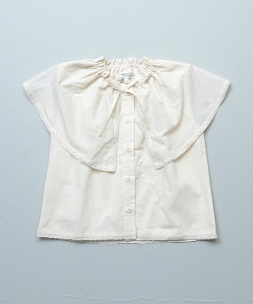 MARKEY'S(マーキーズ)の「ローンビッグカラーノースリーブブラウス(シャツ/ブラウス・キッズ・ホワイト/ブラック・100/150/140/130/120/110/90)」の20枚目の写真