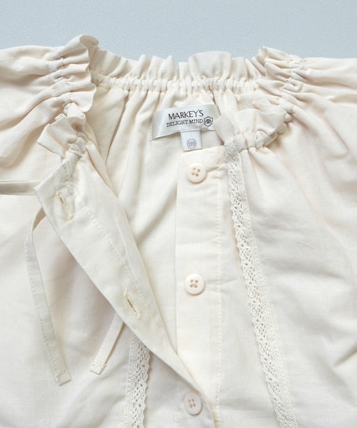 MARKEY'S(マーキーズ)の「ローンビッグカラーノースリーブブラウス(シャツ/ブラウス・キッズ・ホワイト/ブラック・100/150/140/130/120/110/90)」の15枚目の写真