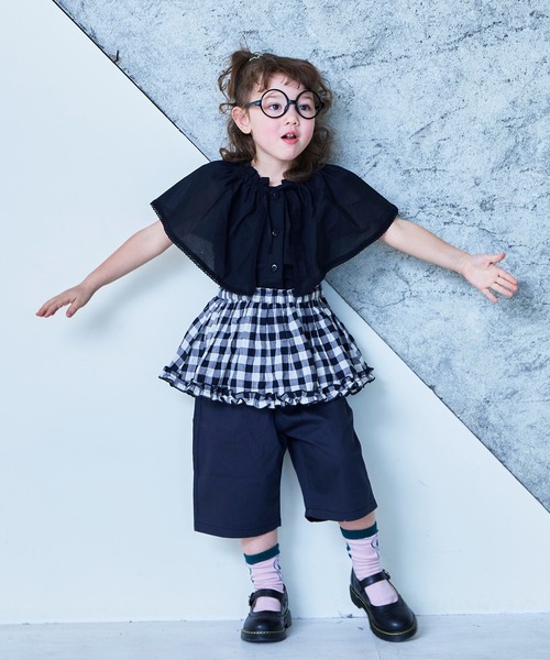 MARKEY'S(マーキーズ)の「ローンビッグカラーノースリーブブラウス(シャツ/ブラウス・キッズ・ホワイト/ブラック・100/150/140/130/120/110/90)」の11枚目の写真