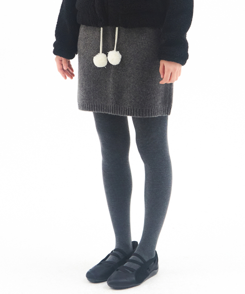 AMESWORLDWIDE(アメスワールドワイド)の「KNIT MINI SKIRT CHARCOAL(スカート・レディース・その他・FREE)」の2枚目の写真