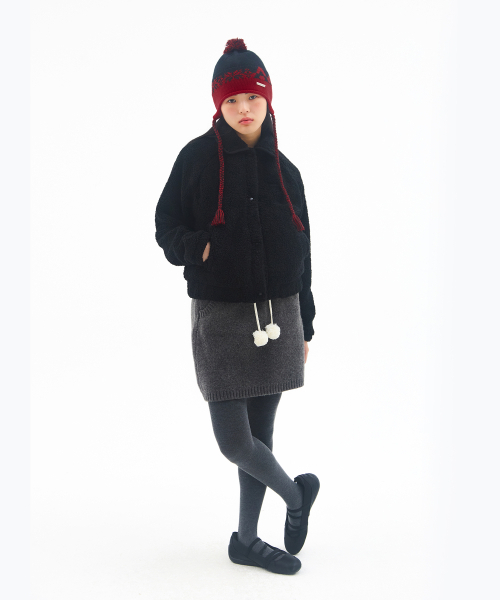 AMESWORLDWIDE(アメスワールドワイド)の「KNIT MINI SKIRT CHARCOAL(スカート・レディース・その他・FREE)」の5枚目の写真