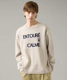 ABAHOUSE | 【2026NEW】ジャガードロゴニット プルオーバー / オーバーサイズ / LE TRIO ABAHOUSE(ニット/セーター)