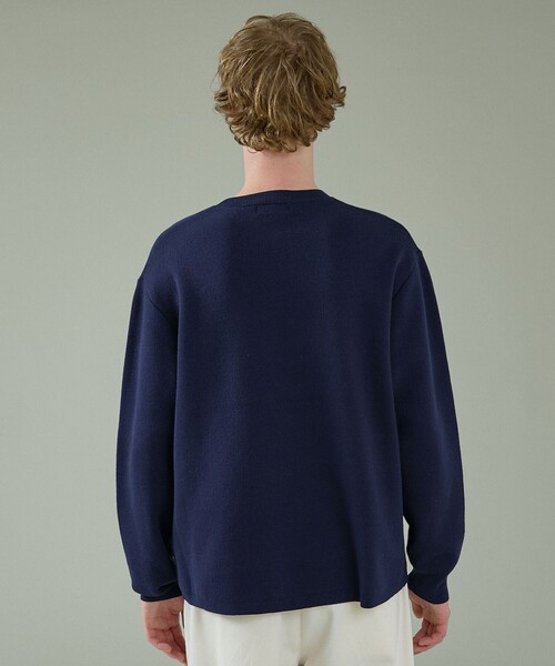 ABAHOUSE(アバハウス)の「【2026NEW】ジャガードロゴニット プルオーバー / オーバーサイズ / LE TRIO ABAHOUSE(ニット/セーター・メンズ・ネイビー/ベージュ/グリーン・48/46)」の7枚目の写真