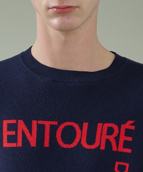 ABAHOUSE(アバハウス)の「【2026NEW】ジャガードロゴニット プルオーバー / オーバーサイズ / LE TRIO ABAHOUSE(ニット/セーター・メンズ・ネイビー/ベージュ/グリーン・48/46)」の8枚目の写真