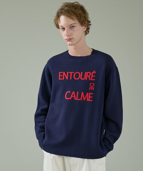 ABAHOUSE(アバハウス)の「【2026NEW】ジャガードロゴニット プルオーバー / オーバーサイズ / LE TRIO ABAHOUSE(ニット/セーター・メンズ・ネイビー/ベージュ/グリーン・48/46)」の11枚目の写真