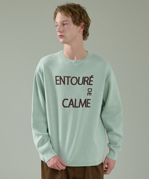 ABAHOUSE(アバハウス)の「【2026NEW】ジャガードロゴニット プルオーバー / オーバーサイズ / LE TRIO ABAHOUSE(ニット/セーター・メンズ・ネイビー/ベージュ/グリーン・48/46)」の15枚目の写真