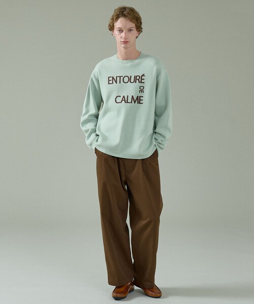 ABAHOUSE(アバハウス)の「【2026NEW】ジャガードロゴニット プルオーバー / オーバーサイズ / LE TRIO ABAHOUSE(ニット/セーター・メンズ・ネイビー/ベージュ/グリーン・48/46)」の16枚目の写真