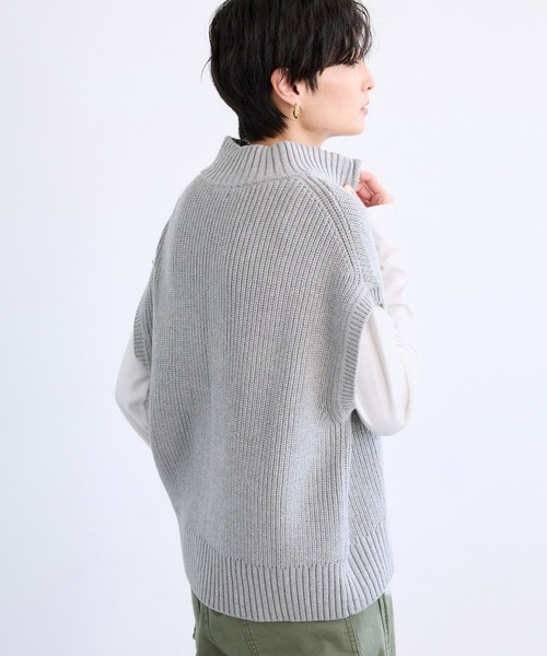 BARNYARDSTORM（バンヤードストーム）の「BARNYARDSTORM / アゼアミZIPハルベスト / ハンドウォッシャブル（ベスト・レディース・グレー/ベージュ/ホワイト・FREE）」の9枚目の写真