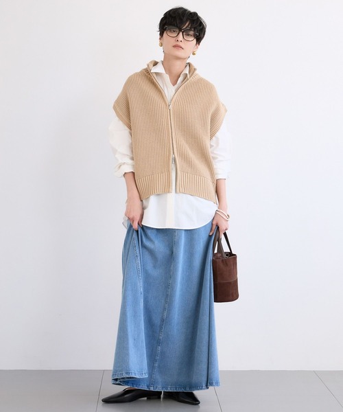 BARNYARDSTORM（バンヤードストーム）の「BARNYARDSTORM / アゼアミZIPハルベスト / ハンドウォッシャブル（ベスト・レディース・グレー/ベージュ/ホワイト・FREE）」の6枚目の写真