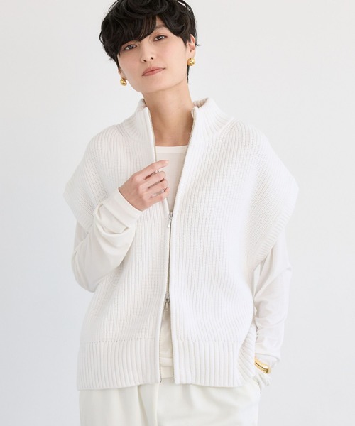 BARNYARDSTORM（バンヤードストーム）の「BARNYARDSTORM / アゼアミZIPハルベスト / ハンドウォッシャブル（ベスト・レディース・グレー/ベージュ/ホワイト・FREE）」の16枚目の写真