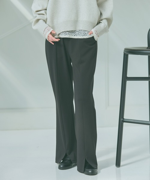 LAKOLE（ラコレ）の「カットフレアパンツ / 643730（その他パンツ・レディース・ブラウン/ブラック/アイボリー/グレー・LARGE/MEDIUM）」の2枚目の写真