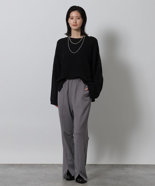 LAKOLE（ラコレ）の「カットフレアパンツ / 643730（その他パンツ・レディース・ブラウン/ブラック/アイボリー/グレー・LARGE/MEDIUM）」の17枚目の写真