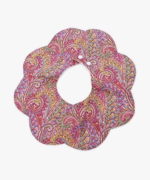 agnes b.(アニエスベー)の「ベビー ロゴ刺繍 リバティプリント コットン リバーシブル スタイ(スタイ/よだれかけ・キッズ・レッド系その他・FREE)」の4枚目の写真