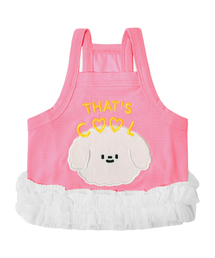 HIWITH（ハイウィーズ）の「ハイクーリングペットクロップノースリーブTシャツ_ピンク（ペットウェア）」