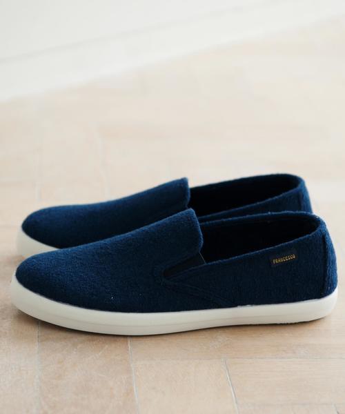 green label relaxing（グリーンレーベルリラクシング）の「【WEB限定】[フランチェスコ] BC★★FRANCESCO PILE スリッポン（スリッポン・メンズ・ホワイト/ブラック/ネイビー・43/42/41/40）」の6枚目の写真