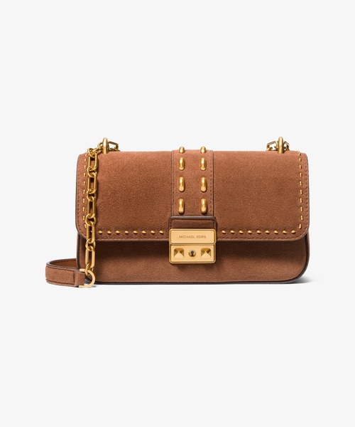 MICHAEL KORS(マイケルコース)の「TRIBECA スタッズ スエード コンバーチブル チェーン ショルダー スモール(ショルダーバッグ・レディース・ブラウン系・FREE)」の1枚目の写真