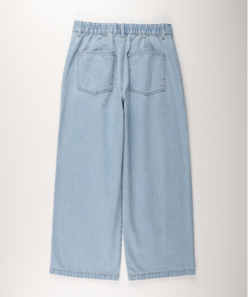 BACK NUMBER(バックナンバー)の「【BACK NUMBER】デニムワイドスラックス (ウォッシュ加工/タックパンツ/オンオフ兼用)(デニムパンツ・メンズ・ライトインディゴブルー/ダークインディゴブルー/ブラック・S/M/L/XL)」の17枚目の写真