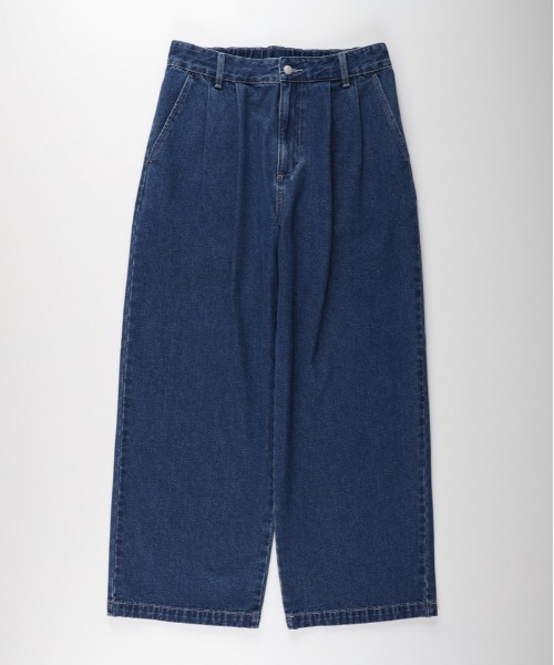 BACK NUMBER(バックナンバー)の「【BACK NUMBER】デニムワイドスラックス (ウォッシュ加工/タックパンツ/オンオフ兼用)(デニムパンツ・メンズ・ライトインディゴブルー/ダークインディゴブルー/ブラック・S/M/L/XL)」の22枚目の写真
