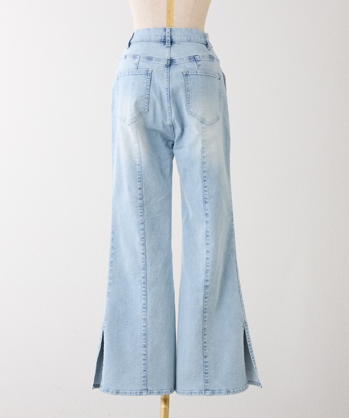 one after another NICE CLAUP(ワンアフターアナザーナイスクラップ)の「【Denim Collection】フロントリボンデニムパンツ(デニムパンツ・レディース・ブルー系その他/サックスブルー・SMALL/MEDIUM)」の9枚目の写真