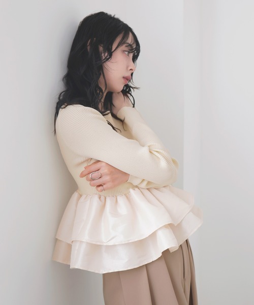 2017❇︎ルネ美品❇︎フリルニット 34 シャイニーフリルニット（ニット/セーター）｜LIAN（リアン）の