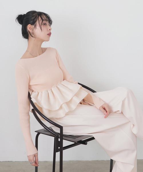 LIAN mayu x LIAN シャイニーフリルニット 【新品タグ付き】 LIAN｜【mayu * LIAN】シャイニーフリルニット | Rakuten Fashion(楽天