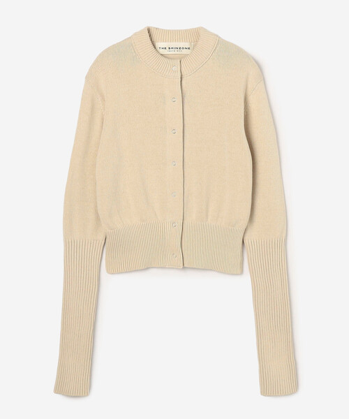 THE SHINZONE(ザ シンゾーン)の「THE SHINZONE | COTTON LONG RIB CARDIGAN WOMEN(カーディガン/ボレロ・レディース・レッド/ホワイト系その他/ブラック・F)」の8枚目の写真
