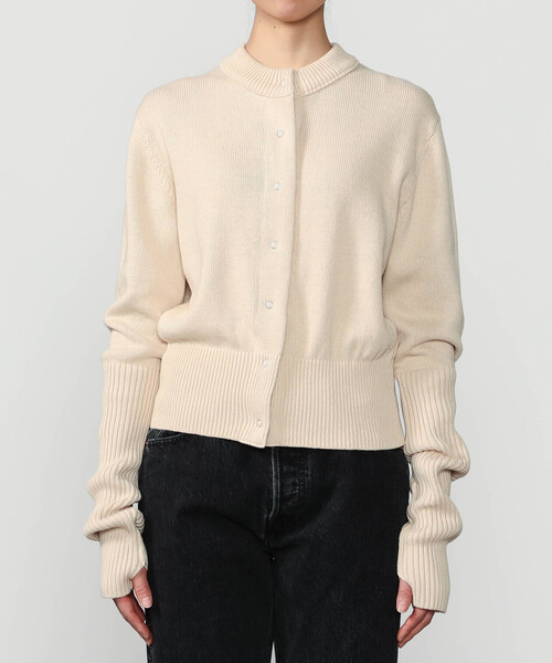 THE SHINZONE(ザ シンゾーン)の「THE SHINZONE | COTTON LONG RIB CARDIGAN WOMEN(カーディガン/ボレロ・レディース・レッド/ホワイト系その他/ブラック・F)」の15枚目の写真