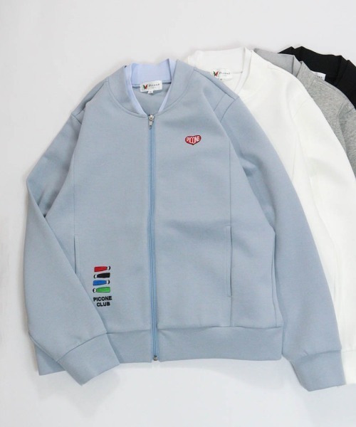 Picone CLUB(ピッコーネクラブ)の「ポイント刺繍ダンボールブルゾン(ブルゾン・レディース・ブラック/ホワイト/ライトブルー/ライトグレー・9号/11号/13号)」の4枚目の写真