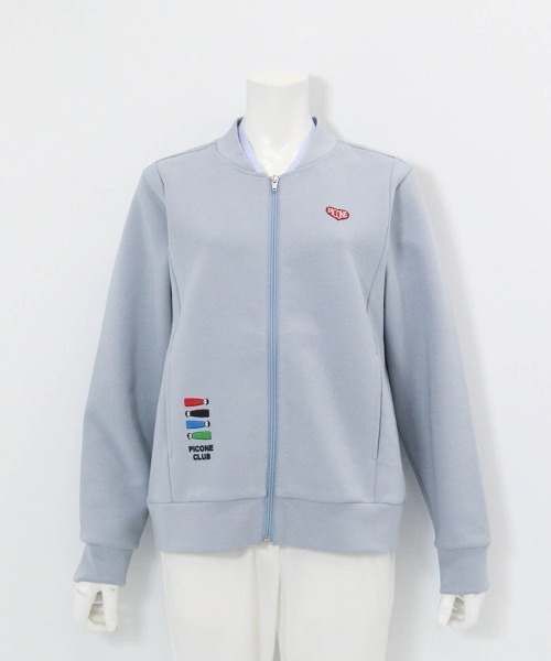 Picone CLUB(ピッコーネクラブ)の「ポイント刺繍ダンボールブルゾン(ブルゾン・レディース・ブラック/ホワイト/ライトブルー/ライトグレー・9号/11号/13号)」の6枚目の写真
