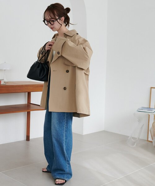 DISCOAT（ディスコート）の「ミドルトレンチコート（トレンチコート・レディース・ライトベージュ/ベージュ・FREE）」の19枚目の写真