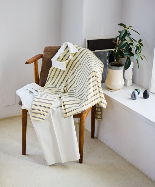 GLOBAL WORK（グローバルワーク）の「ワイドチノパンツ/650200（チノパンツ・レディース・ホワイト系その他3/ライトベージュ/ネイビー・LARGE/MEDIUM）」の4枚目の写真