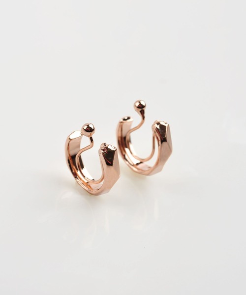 Cream dot.(クリームドット)の「【金属アレルギー対応】多角形イヤリング(ピアス(両耳用)・レディース・シルバー/ゴールド/ピンクゴールド・ONE SIZE)」の3枚目の写真