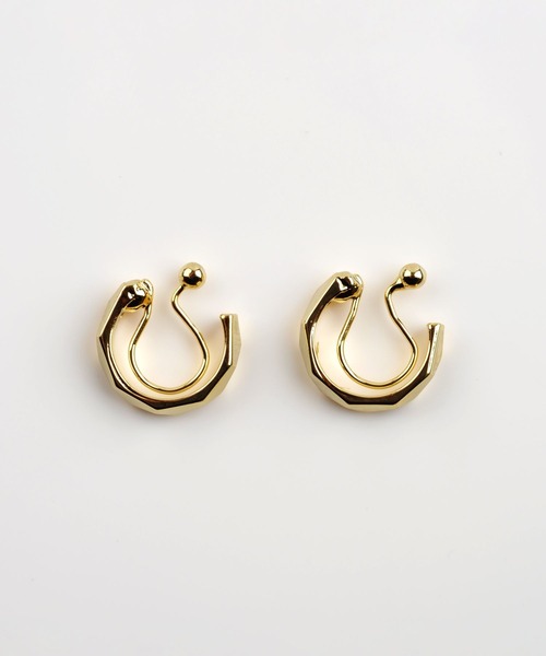 Cream dot.(クリームドット)の「【金属アレルギー対応】多角形イヤリング(ピアス(両耳用)・レディース・シルバー/ゴールド/ピンクゴールド・ONE SIZE)」の11枚目の写真
