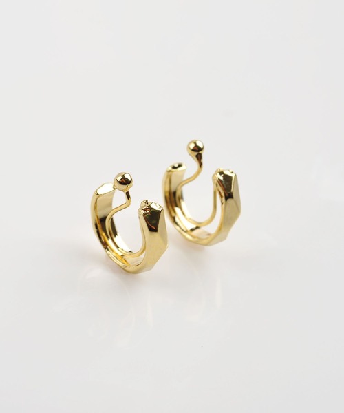 Cream dot.(クリームドット)の「【金属アレルギー対応】多角形イヤリング(ピアス(両耳用)・レディース・シルバー/ゴールド/ピンクゴールド・ONE SIZE)」の8枚目の写真
