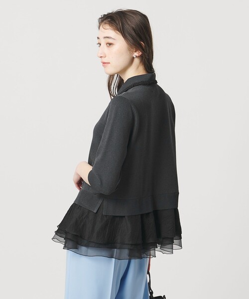 UNITED ARROWS（ユナイテッドアローズ）の「レディー ポロニット（カーディガン/ボレロ・レディース・ブラック/ネイビー/ダークグレー・FREE）」の6枚目の写真