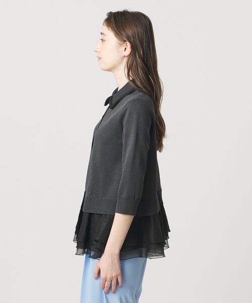 UNITED ARROWS（ユナイテッドアローズ）の「レディー ポロニット（カーディガン/ボレロ・レディース・ブラック/ネイビー/ダークグレー・FREE）」の18枚目の写真