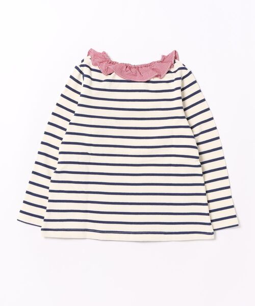 baby cheer（ベイビーチアー）の「リンゴフリルトレーナー（スウェット・キッズ・ネイビー・110cm）」の9枚目の写真