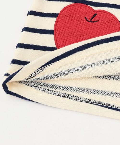 baby cheer（ベイビーチアー）の「リンゴフリルトレーナー（スウェット・キッズ・ネイビー・110cm）」の7枚目の写真